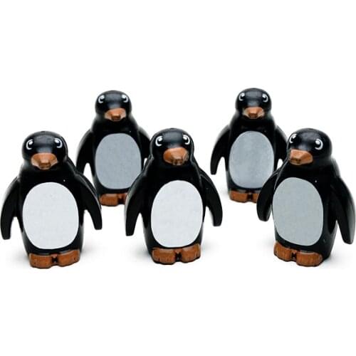 5PCS/Set MOC Animals Penguin Cute Animal Model Building Blocks Toys for Children Kids Gifts Educational DIY Toy Block Bricks
