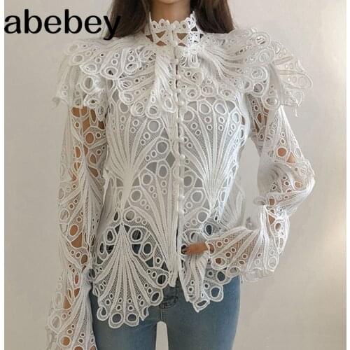 Abebey Openwork Blouses