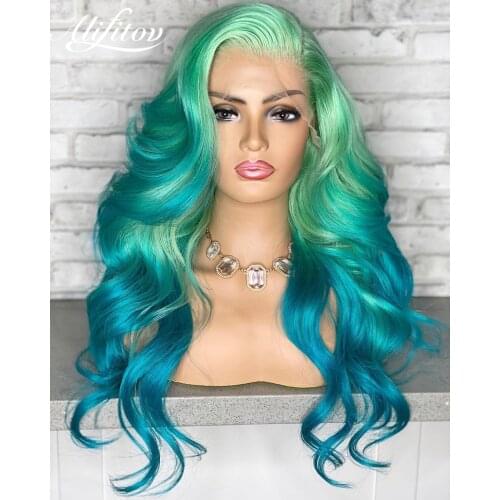 ALIFITOV Green Transparent Lace Front Human Hair Wigs 99J PrePlucked 13*4 Brazilian Body Wave Lace Frontal Wig With Baby Hair