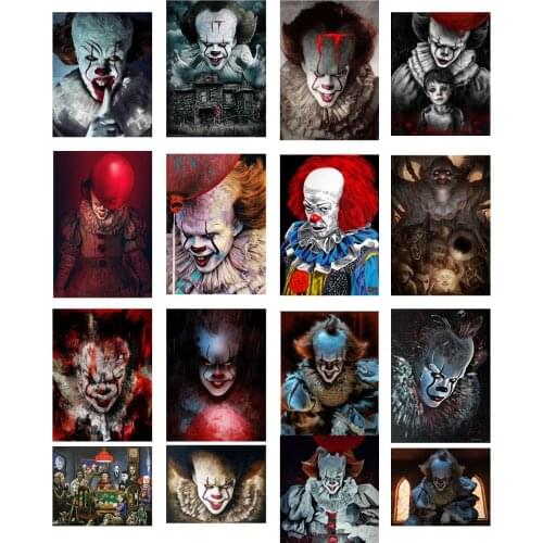Horror Handmade Crafts Diamond Painting Clown Zombie Drills Jewel Mosaic Embroidery Full Diamond Paint Diy Crafts Kits for Adult