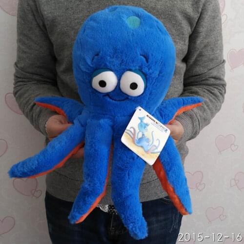 Free Shipping 30cm=11.8'' Original 3D eyes Blue Octopus doll Stuffed animal soft plush toys for baby gift