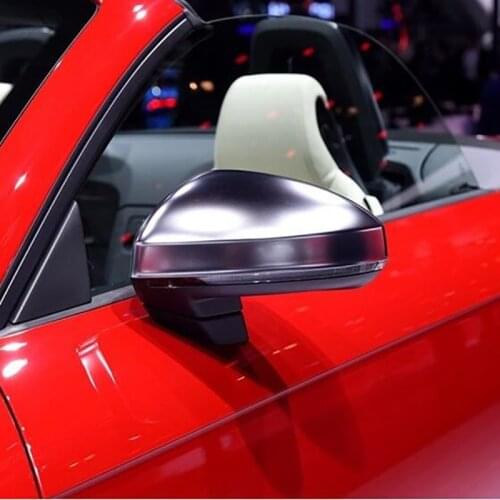 2pcs Side Rearview Mirror Silver Chrome Matt 1:1Replacement Cover For Audi TT 2015 2016 2017