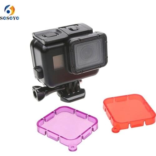 Diving Filter Underwater Diving Filter Lens Cover Waterproof Housing case for Gopro Hero 6 5 Sport Action Camera Accessories