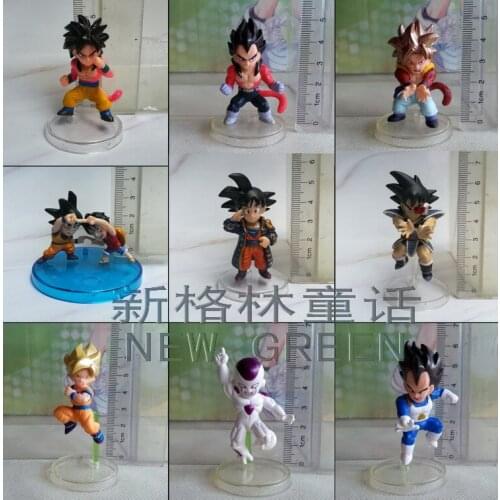 Bandai Genuine CANDY TOY Dragon Ball Z Vegeta IV Son Goku Q Version Action Figure Model Ornament Toys