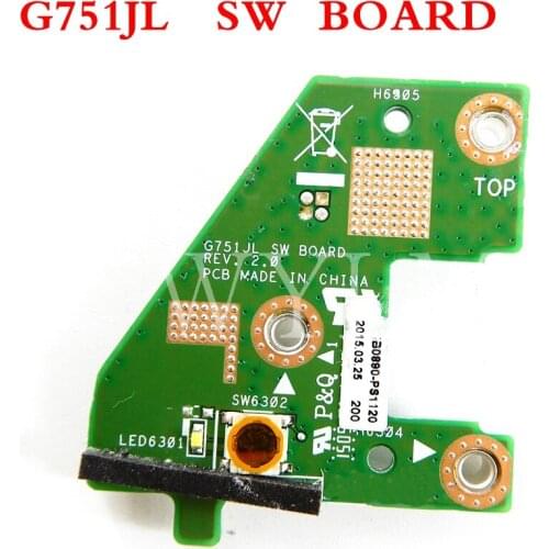 G751JL SW BOARD for ASUS G751 G751J G751JL G751JY G751JM G751JT DC POWER JACK POWER BOARD Switch Button Board