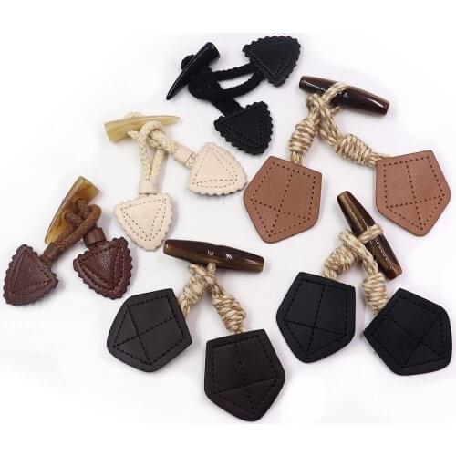 Button button monopoly windbreaker coat button high-end leather metal buckle sweater coat windbreaker belt leather buckle