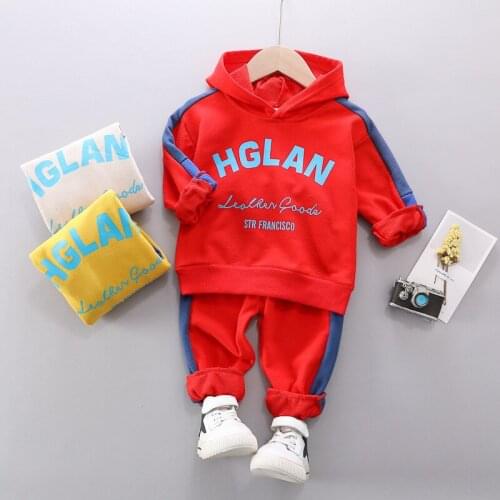 Boys Clothing Sets Fashion Children Clothing Kids Tracksuit Outfits Girls Print Letter Hoodies Coats And Pants Baby Clothes Set