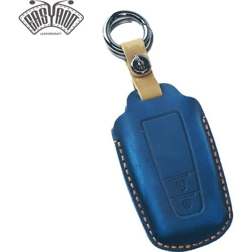 Leather Car Key Case Cover For Toyota Camry Asia Dragon Leather Retro Crazy Horse leather Key Case Cover
