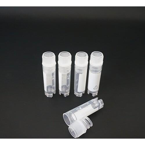 500pcs/lot 2ml internal rotating cover Cryogenic Vials Cryopreservation tube 1.8ml graduation cryovial Laboratory test tube