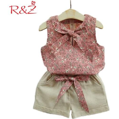 R&Z 2019 Baby Girl Clothes Fashion Cartoon Girls Summer Set Clothes Baby Suits Kids T Shirt +Pants Children Clothing Set k1