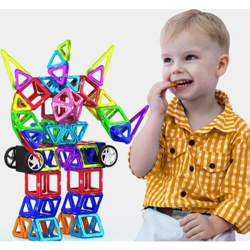 Hot Sale Big Magnetic Toys Magnets Buiding Blocks Educational Toys Construction Designer Set Castle Plane Car Creative Kids Toys