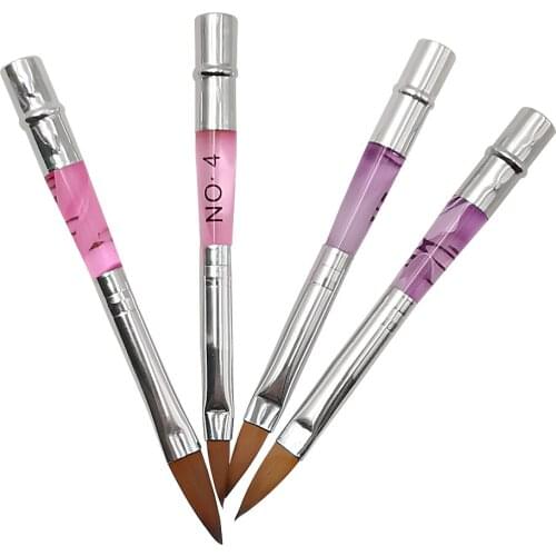 Nail Art Brush Set with Crystal Handle Acrylic UV Gel Flash Painting Paint Brush Carving Flower Pen Nail Can Remove Tool