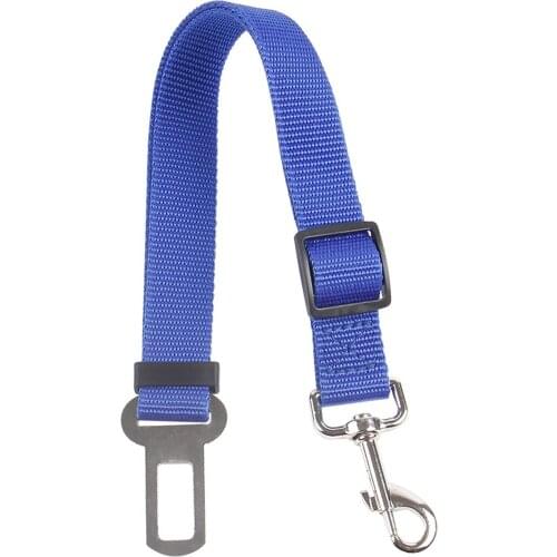 Dog Car Seat Belt Puppy Kitten Vehicle Security Leash Nylon Adjustable rope Dogs Pets Accessories Dog Leash Red Black Blue