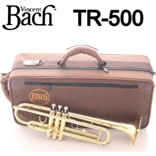 New MFC Bb Trumpet TR-500 Gold Lacquer Music Instruments Profesional Trumpets Student Included Case Mouthpiece Accessories