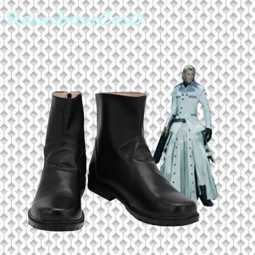 Final Fantasy VII FF7 Rufus Shinra Cosplay Shoes Boots Halloween RainbowCos0 W986