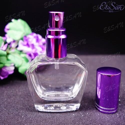 Wholesale FX557-15ML Round Square Transparent Perfume Spray Glass Empty Bottle 100pcs/lot