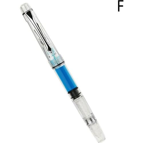 Fountain Pen Transparent Penbbs 494 Piston Business Gifts Students School Arts Smooth Ink Handwriting Office Stationery