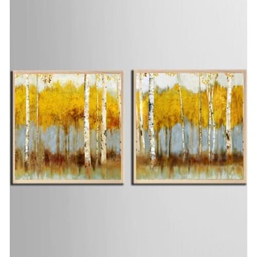 Framed Landscape tree series Painting Canvas Wall Art Picture Home Decoration Living Room Canvas Print Modern Painting
