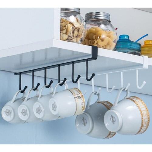 Storage Hook Kitchen Rack Home Wrought Iron Cup Storage Shelf Multifunctional Cabinet Storage Tool