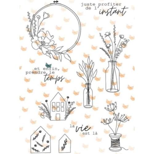 French Words Transparent Clear Silicone Stamp/Seal for DIY scrapbooking/photo album Decorative clear stamp sheets B0298