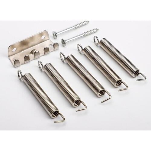 Electric Guitar Tremolo Tension Springs Chrome Stainless Steel with Claw & Screws for Electric Guitar Bridge