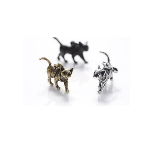 Drop shipping-Retro 3D Cat pendant necklace