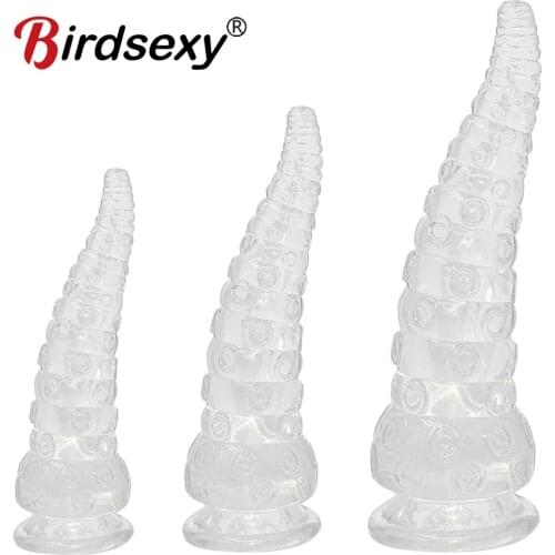 Realistic Octopus Tentacle Dildo Huge Anal Toy Soft Healthy PVC Monster Sex Toy for Women Lesbian with Suction Cup Adult Product