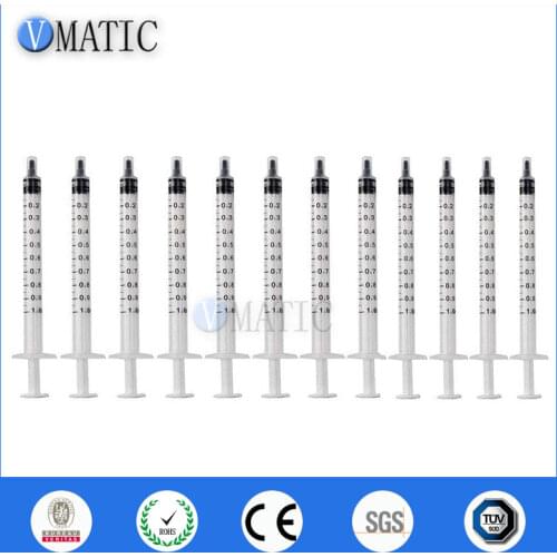 Free Shipping 50Pcs 1ml/1cc Dispensing Plastic Liquid Dispenser Syringe Industrial Manual Syringe