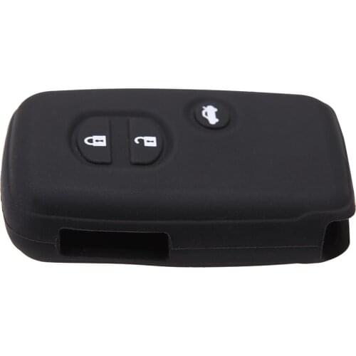 Silicone Skin Car Remote Fob Shell Key Holder Case Cover for Toyota Land Cruiser Prado(2010) 3 Buttons