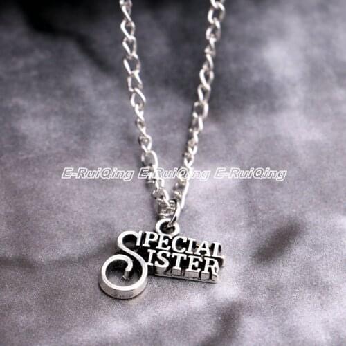 Special Sister Pendant Necklace Love Jewelry Necklace The Best Family Gift Trendy Jewelry Women Necklace Lady Fashion
