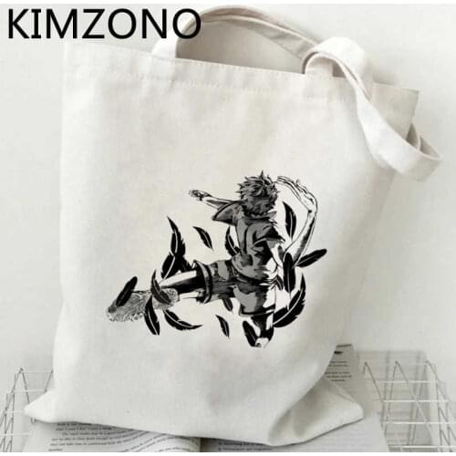 Haikyuu shopping bag bolsa bolsas de tela tote grocery bag bolsa compra woven sac tissu