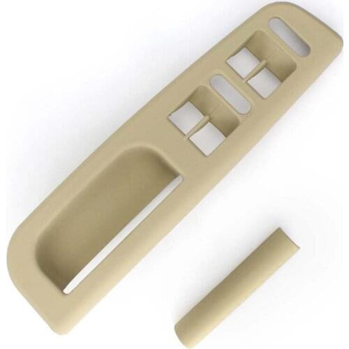 TAIHONGYU 1x Beige Front Left Window Master SwitchHandle Cover W/ Bezel Trim fit for VW Bora Jetta Golf MK4 MK5 Passat B5 B6