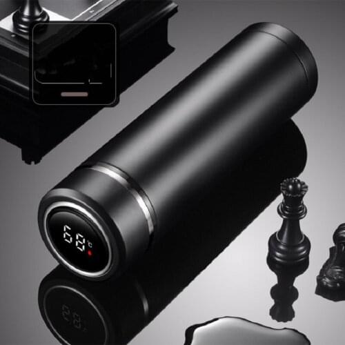 Smart Insulation Cup Water Bottle Vacuum Flasks Led Digital Temperature Display Thermoses Coffee Milk Cup Thermos Cup 500ML