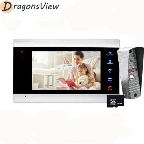 Dragonsview 1200TVL Touch Sensor Video Intercom with Recording Doorbell Camera 110° Wide Angle Motion Detection Night Vision