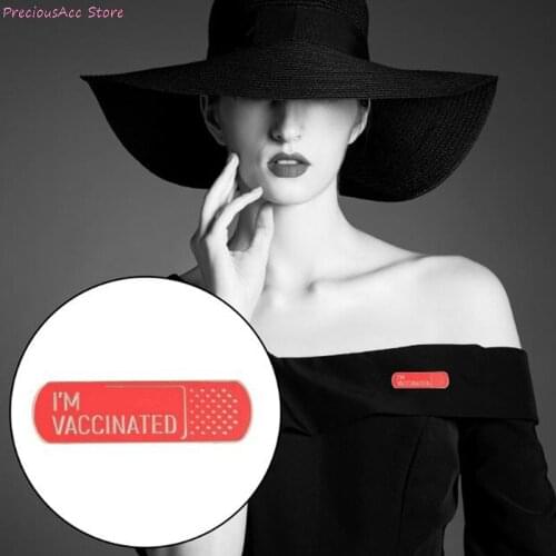 I'm Vaccinated Brooch Pins Enamel Metal Badges Lapel Pin Brooches Jackets Jeans
