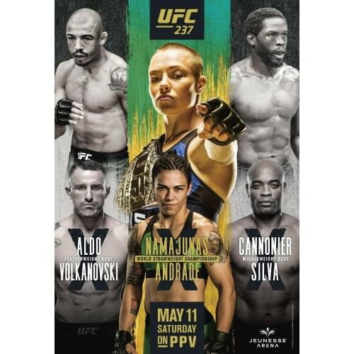 237 Rose Namajunas v Jessica Andrade, Silva, Aldo Art print Silk poster Home Wall Decor
