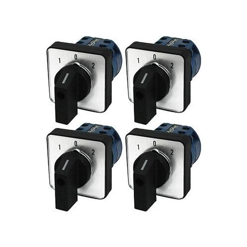 4pcs Rotary Selector 3 Position 8 Terminal Changeover Combination Switch LW28-20/2