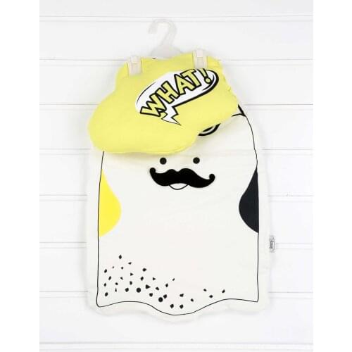 White Male Baby Bottom Opening Cushion