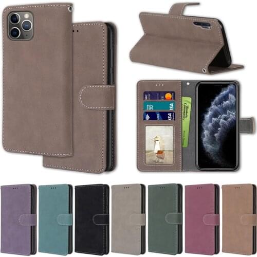 Wallet Case For Xiaomi Mi CC9 CC9E Pro Mi A3 9 Lite Note 10 Case Magnetic Closure Flip Retro Plain Stand Leather Phone Bag Cover