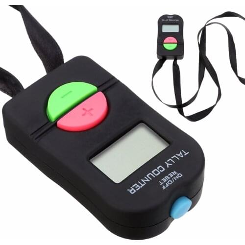 Digital Tally Counter Black ABS Tally Counter Electronic Manual Clicker Security Running For Golf Gym