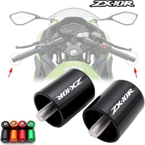 For Kawasaki Ninja ZX-10R ZX10RR 2013-2017 2014 2016 CNC handlebar ends sliding cap motorcycle accessories