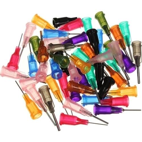 35pcs/set Precision Tips Liquid Dispenser Syringe Needles Tips 6GA, 18GA, 21GA, 22GA, 23GA, 25GA, 27GA Gauge Tips Glue Dispensin