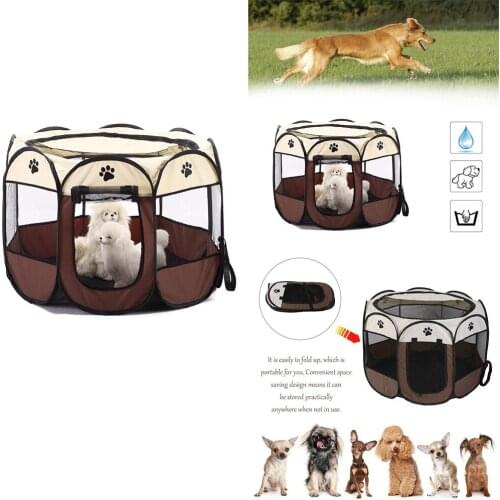 Large Medium Sizes Puppy Cage Keep Warm And Windproof Friendly Safety Soft Kennel Fence Travelling Portable For Cats Basket