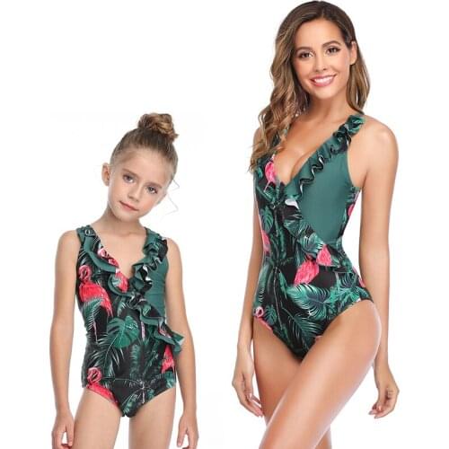 Mother Daughter Swimwear Kids Girl and Mom Outfits Family Maching Look Family Swimsuit Mommy and Me Clothes Bikini Beach Shorts