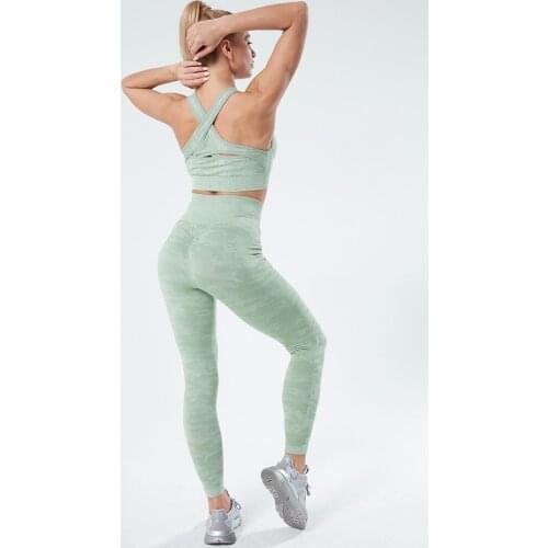 Leggings Women Gym High Waist Workout Fitness Push Up Women Leggings Seamless Elastic Running Camouflage Exercise Leggins