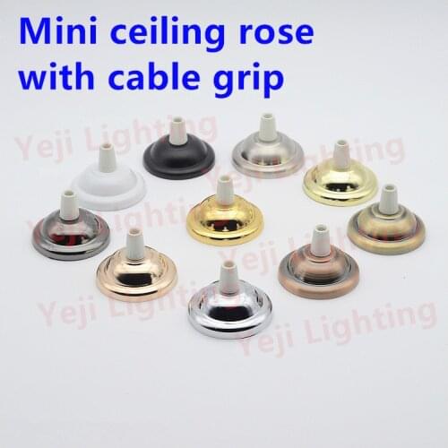 Mini Ceiling Rose with cable grip Ceiling Canopy For DIY Pendant Light Sconce Mount Ceiling Lamp Base lighting accessories bulb