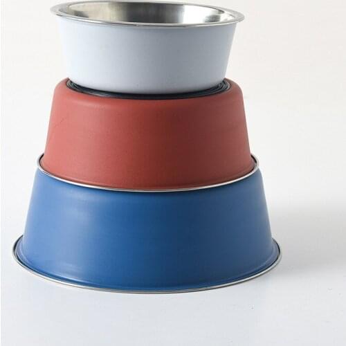 Stainless Steel Dog Bowls Travel Feeding Feeder Water Bowls For Pet Dog Cat Puppy Food Bowl Non-slip Dog Water Dish Cat Products