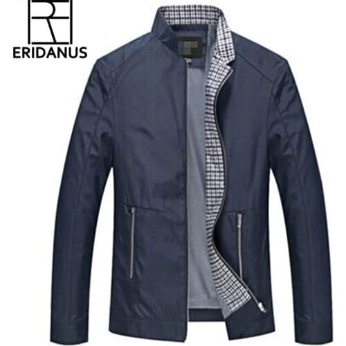 2016 Middle-aged Mens Business Jackets Slim Thin Spring Autumn New British Style Casual Stand Collar High Quality Coats M392