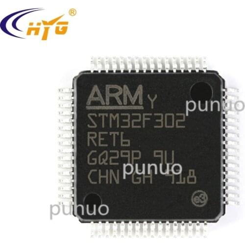 Original Authentic STM32F302RET6 Encapsulation LQFP64 2.0-3.6V 32bit Microcontroller MCU Single-Chip Timers 512K Flash Memory
