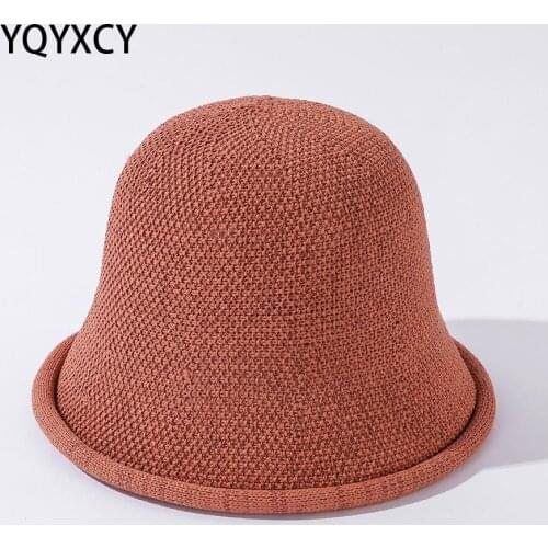 Bucket Hat Women Summer Spring Sunscreen Fisherman Hat Outdoor Breathable Curled Brim Sunshade Bob Cap Gorro Sunhat Windproof